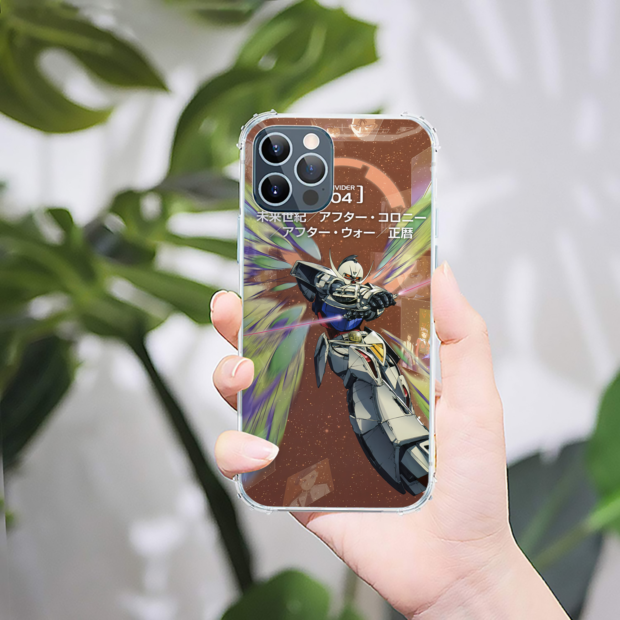 （画像用） 機動戦士ガンダム Mobile Suit Gundam 【iPhone 12シリーズ対応】透明スマホケース（クリアソフトケース）